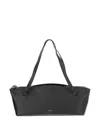 Jil Sander Big Joanna Leather Shoulder Bag In Black