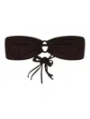 Jil Sander Strapless Bikini Top In Black