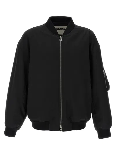 JIL SANDER BLACK 71 BOMBER JACKET