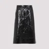 Jil Sander 90 Skirt Linen Midi-length Straight Hem In Black