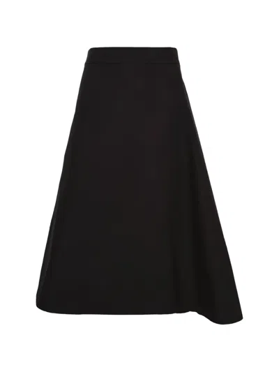 Jil Sander Black A-line Skirt