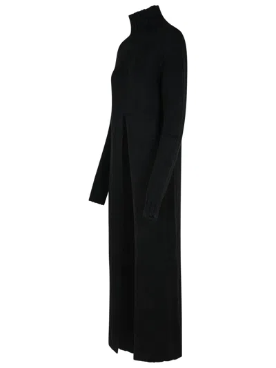 Jil Sander Black Alpaca Blend Dress