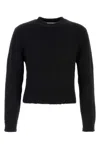 Jil Sander Midweight Alpaca Wool Sweater In Black