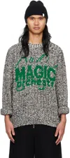 Jil Sander Wool Sweater In 985 Black/off White