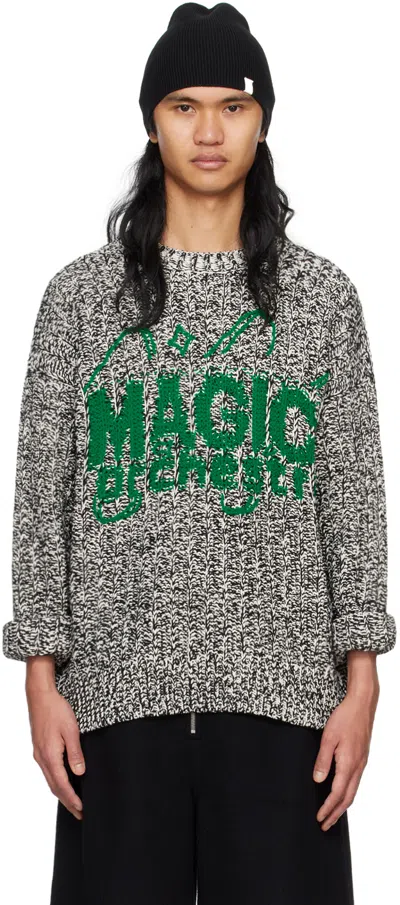 JIL SANDER BLACK & WHITE 'MAGIC ORCHESTRA' SWEATER