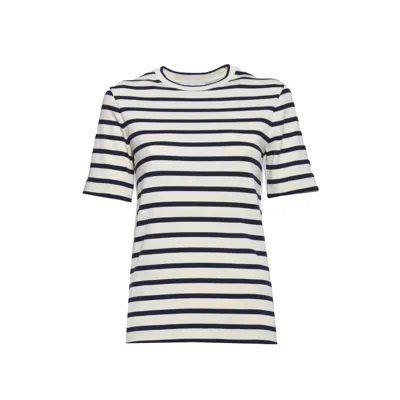 JIL SANDER JIL SANDER BLACK & WHITE STRIPED SHORT SLEEVE T-SHIRT +