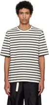 Jil Sander Black And White Striped Short Sleeve T-shirt In 124 Mariniere