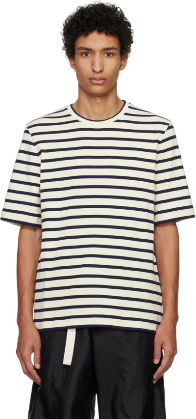 JIL SANDER BLACK & WHITE STRIPED T-SHIRT
