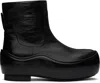 Jil Sander Black Ankle Boots In 001 Black