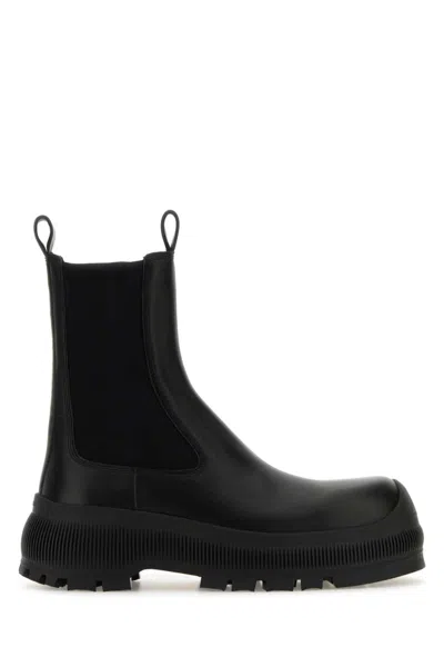 JIL SANDER BLACK ANKLE BOOTS