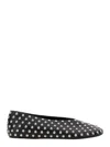 Jil Sander Black Ballet Flats With All-over Stud
