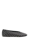 Jil Sander Black Ballet Flats With All-over Stud In Multicolor