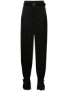 Jil Sander Belted Trousers In Black