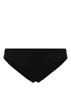Jil Sander Elasticated-waistband Bikini Bottom In Black
