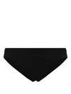 Jil Sander Elasticated-waistband Bikini Bottom In Black