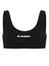 Jil Sander One-piece Black Bikini Top With Rounded Neckline