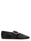Jil Sander Smooth Leather Ballerinas In Black