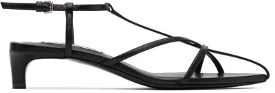 Jil Sander Black Cage Low Heeled Sandals