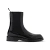 Jil Sander Calf Leather Chelsea Boots In Black
