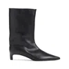 Jil Sander Black Calf Leather High Boot In Black