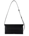 Jil Sander Black Calfskin Folded Small Crossbody In Black