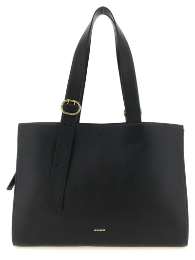 Jil Sander Black Calfskin Tote Women's Bag
