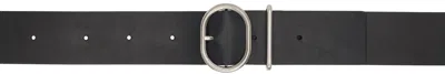 Jil Sander Black Cannolo Belt In 001 Black