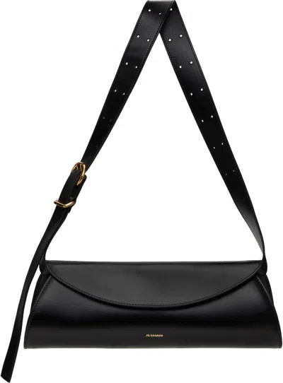 Jil Sander Black Cannolo Grande Bag In 001 Black
