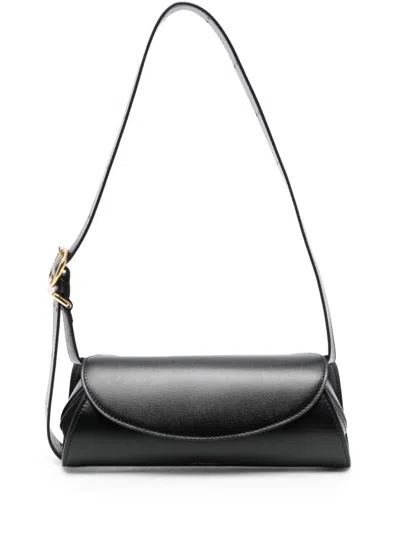 Jil Sander Black Cannolo Mini Shoulder Bag