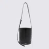 Jil Sander Bucket Shape Shoulder Bag With Adjustable Strap In Black