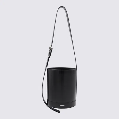 Jil Sander Black Cannolo Satchel