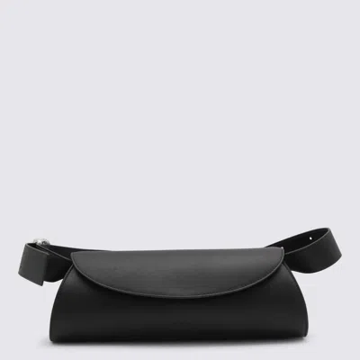 JIL SANDER BLACK CANNOLO SM SHOULDER BAG