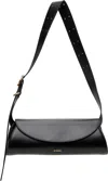 Jil Sander Cannolo Small Leather Shoulder Bag In 001 Black