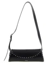 Jil Sander Cannolo Small Embellished Leather Shoulder Bag In Black
