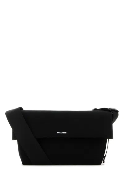Jil Sander Black Canvas Medium Utility Crossbody Bag