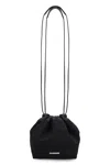 Jil Sander Black Canvas Small Dumpling Bucket Bag