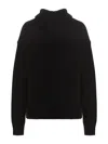 Jil Sander Black Cashmere Blend Oversize Sweater In Black