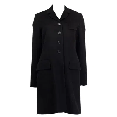 Pre-owned Jil Sander Black Cashmere Classic Coat Jacket 36 S
