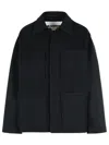 Jil Sander Light Blue Denim Jacket In Black