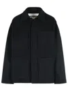 Jil Sander Light Blue Denim Jacket In Black