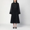 Jil Sander Black Chemisier Dress In Cotton Women In Black