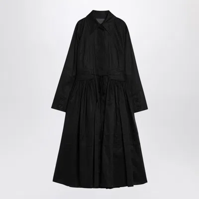 Jil Sander Black Chemisier Dress In Cotton Women