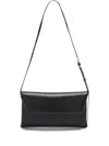 Jil Sander Small Folded Leather Shoulder Bag In Black