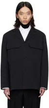 JIL SANDER BLACK COTTON JACKET