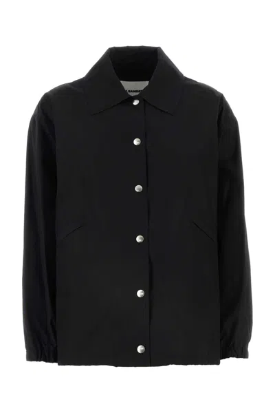 JIL SANDER JIL SANDER BLACK COTTON JACKET