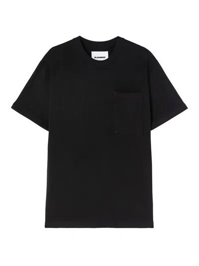 Jil Sander Black Cotton Jersey Crewneck T-shirt