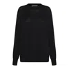 JIL SANDER JIL SANDER BLACK COTTON JUMPER