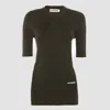 Jil Sander Black Cotton Knitwear