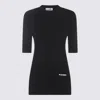 Jil Sander Logo-patch Knitted Top In Black