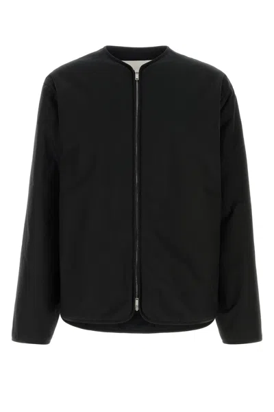 Jil Sander Cotton Padded Jacket Long Sleeves In Black